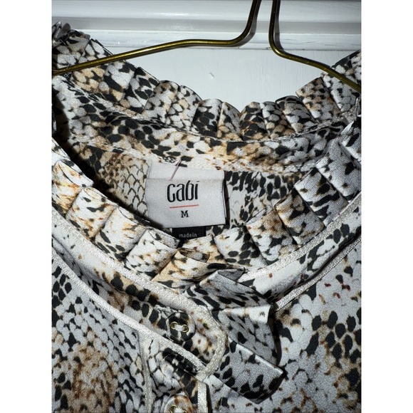 Cabi Womens Fall‎ Snake Print Button Front Midi Shirt Dress M - Picture 2 of 7